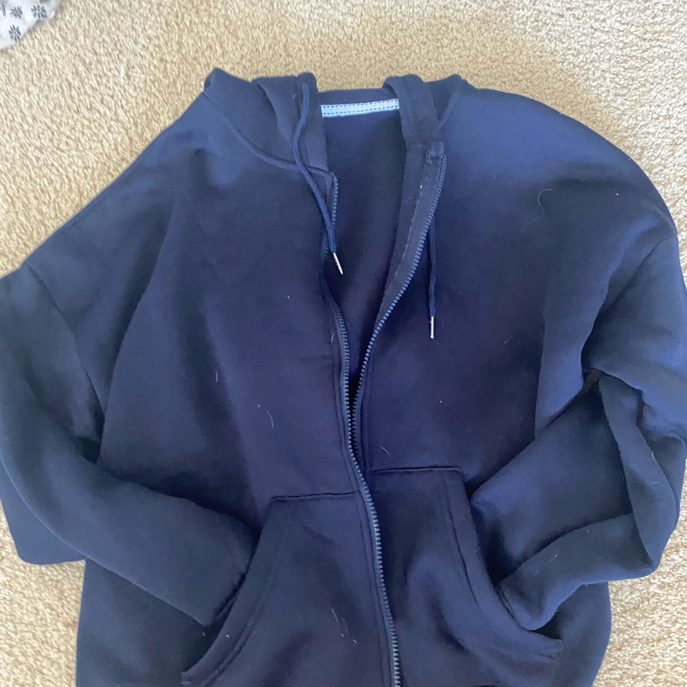 Black sip up hoodie